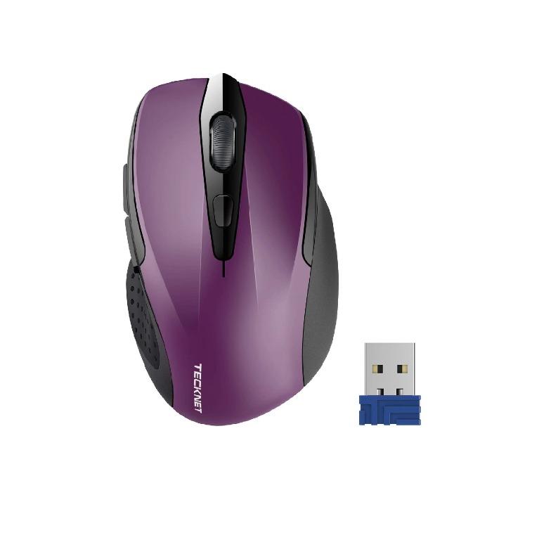 Android Laptop Computer Chromebook PC TeckNet Ergonomic 2.4G Wireless Optical Mobile Mouse 4800 DPI with USB Nano Receiver for Laptop Wireless Mouse Tablet Smart Phone Computer Windows 