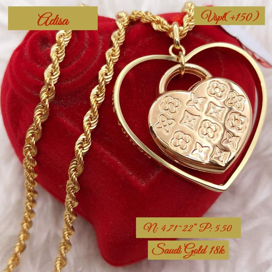 Louis Vuitton set earrings and necklace 18k gold plated, Women's Fashion,  Jewelry & Organizers, Necklaces on Carousell