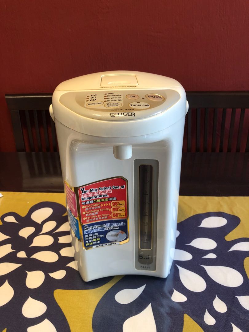 5.3L Tiger Electric Hot Water Dispenser, TV & Home Appliances, Kitchen