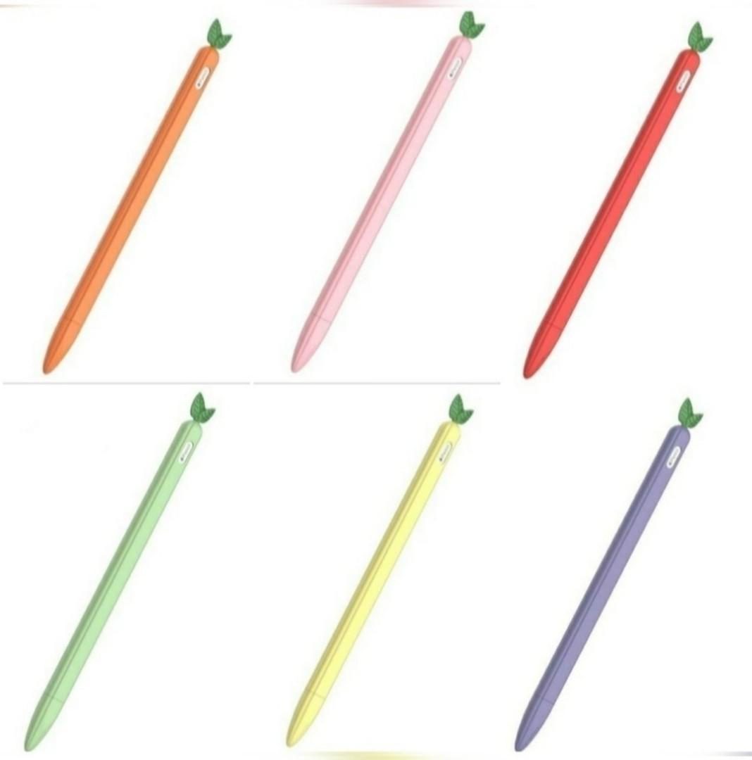 包郵蘋果植物筆套1代2代不同顏色蘋果apple pencil 筆套保護套apple