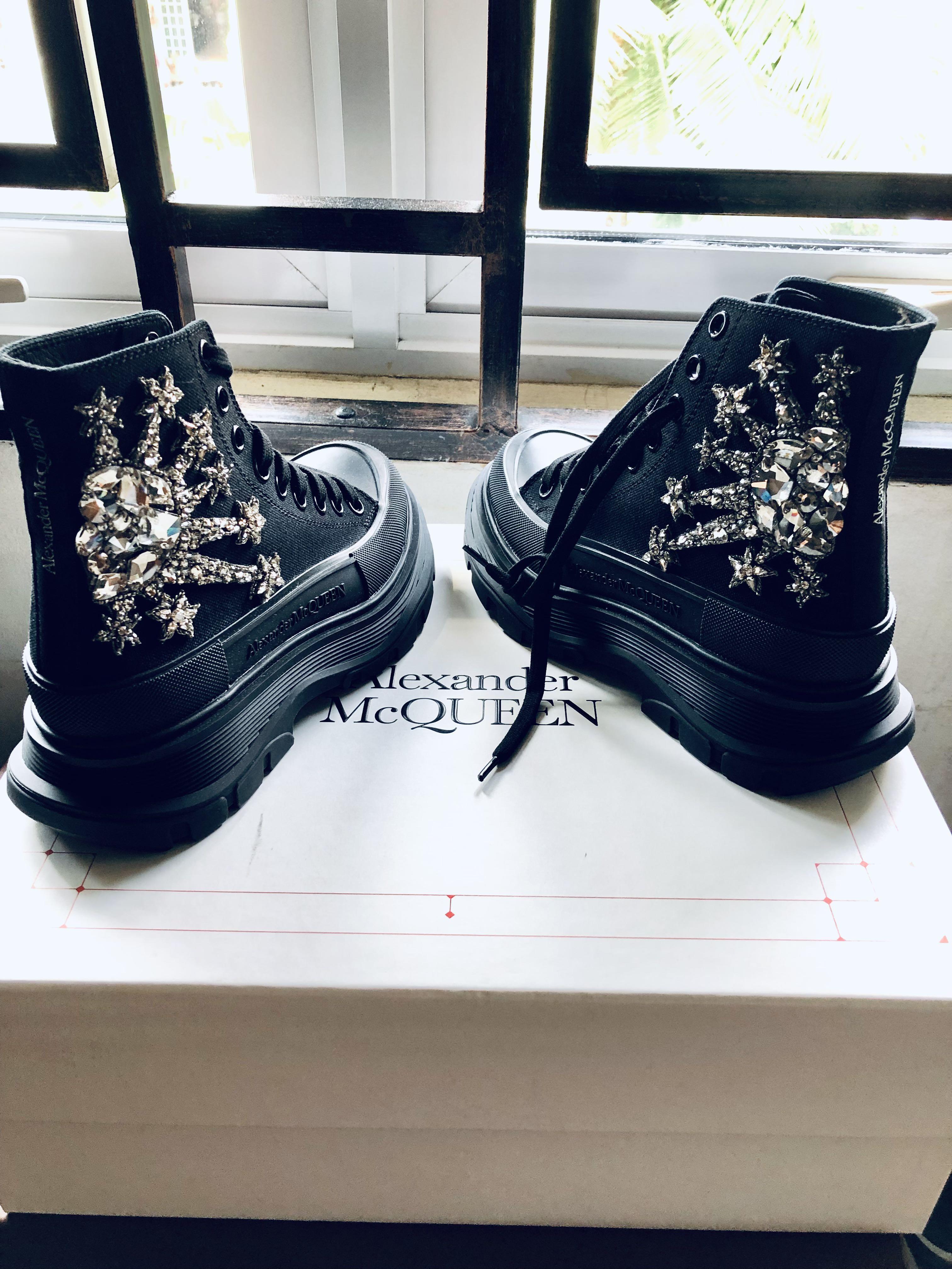 Alexander McQueen Embellished Tread Slick Boots Sneaker Shoes, Luxury,  Sneakers & Footwear on Carousell