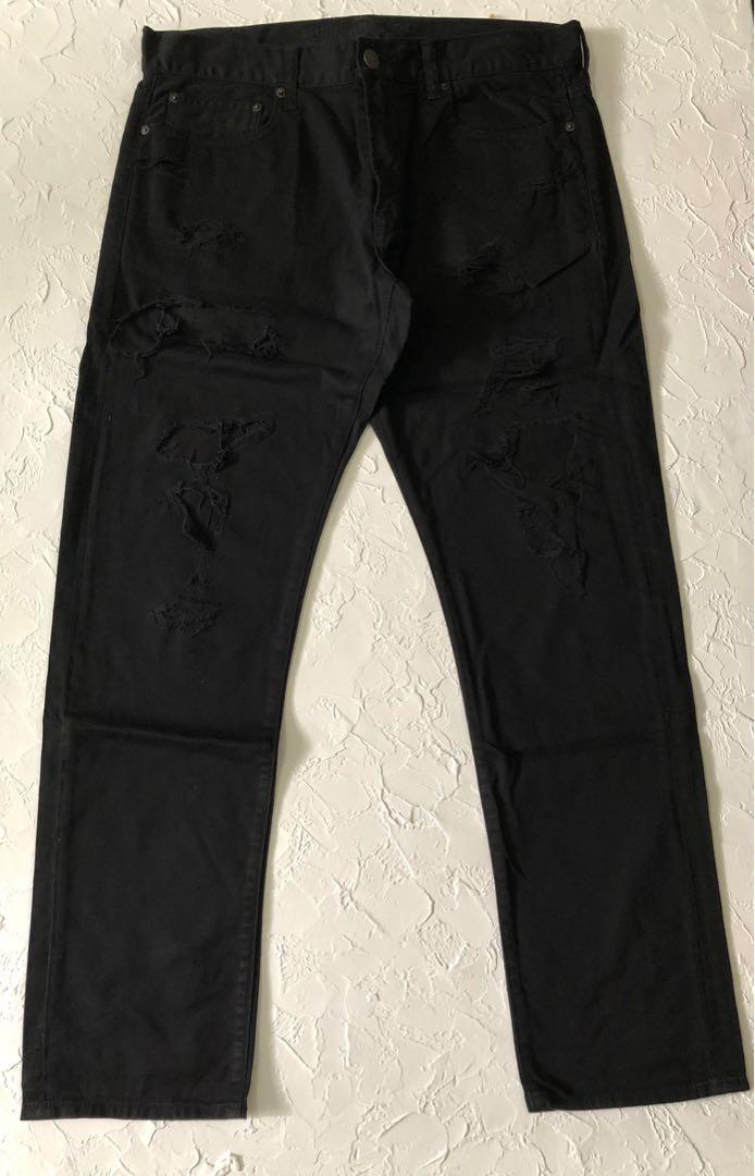 American Eagle Black Ripped Jeans Size 