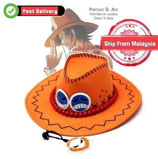 Anime character Portgas·D· Ace Cowboy Hat Cosplay Hats Pirates Cap Suede  Costume