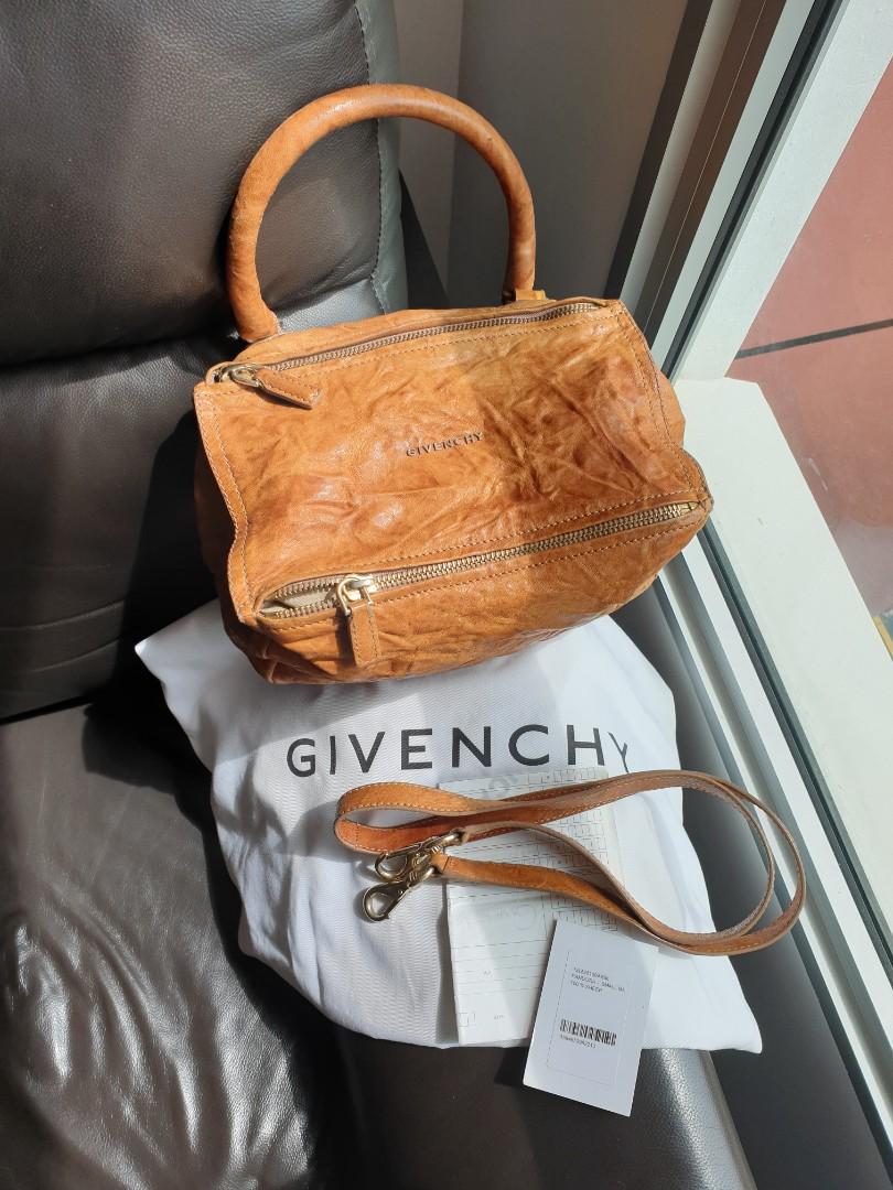 Givenchy Small Pandora Crinkled Distress Slouch Look Crossbody Shoulder Bag