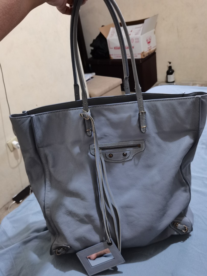 Balenciaga Gray Papier Tote Bag, Luxury, Bags Wallets Carousell