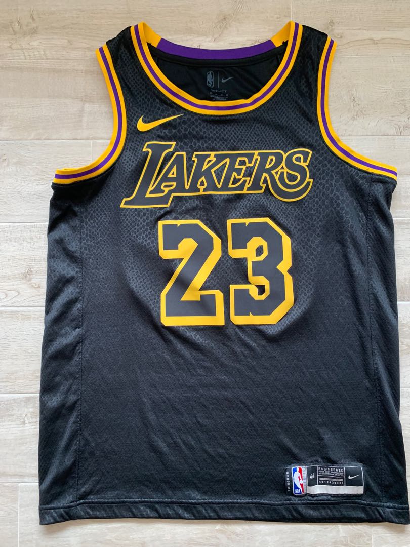 Lakers Labron PURE BLACK SNAKE SKIN Jersey #23 Gigi #2 W/Heart