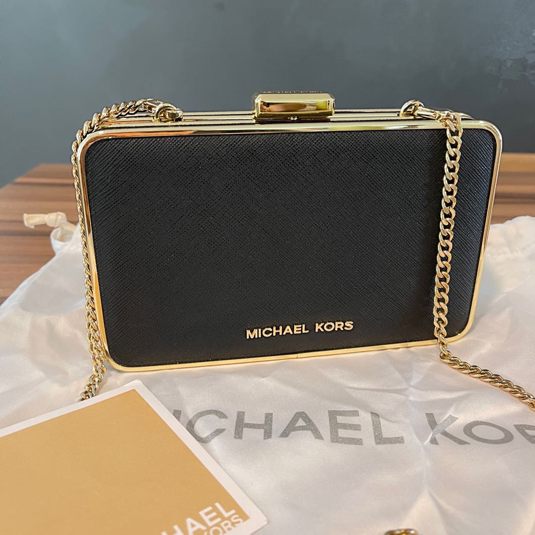 Michael kors box clutch best sale