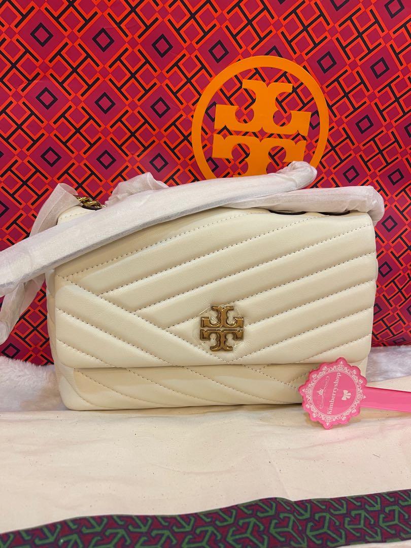 Authentic Tory Burch 64963 Kira chevron is new cream white, Women's  Fashion, Bags & Wallets, Purses & Pouches on Carousell