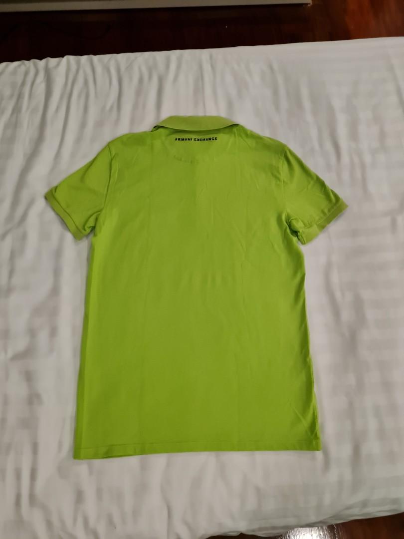 ax armani exchange lime green polo shirt, Men's Fashion, Tops & Sets,  Tshirts & Polo Shirts on Carousell