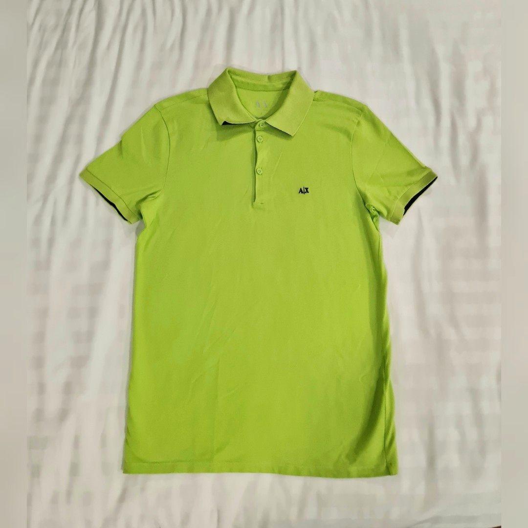 ax armani exchange lime green polo shirt, Men's Fashion, Tops & Sets,  Tshirts & Polo Shirts on Carousell