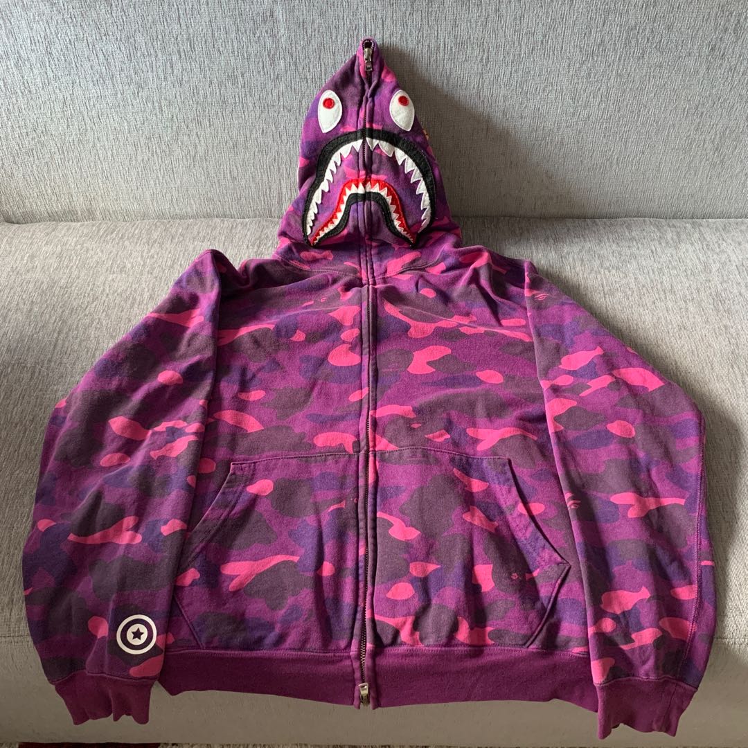 Purple camo best sale bape jacket