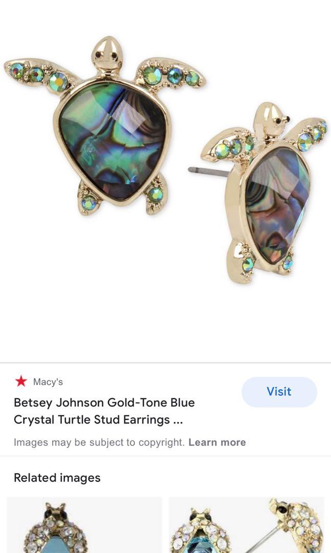 Betsey Johnson Turtle Stud Earrings Women s Fashion Jewelry