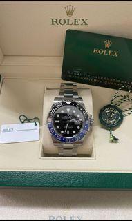 BNIB Dec 2021 Rolex GMT Master 2 Batman 126710BLNR