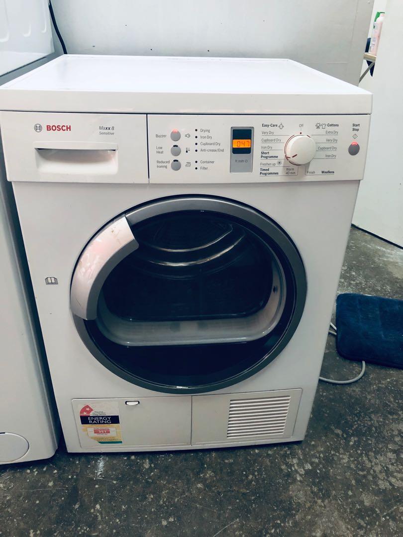 Bosch Condenser Dryer 8Kg, TV & Home Appliances, Washing Machines and Dryers on Carousell