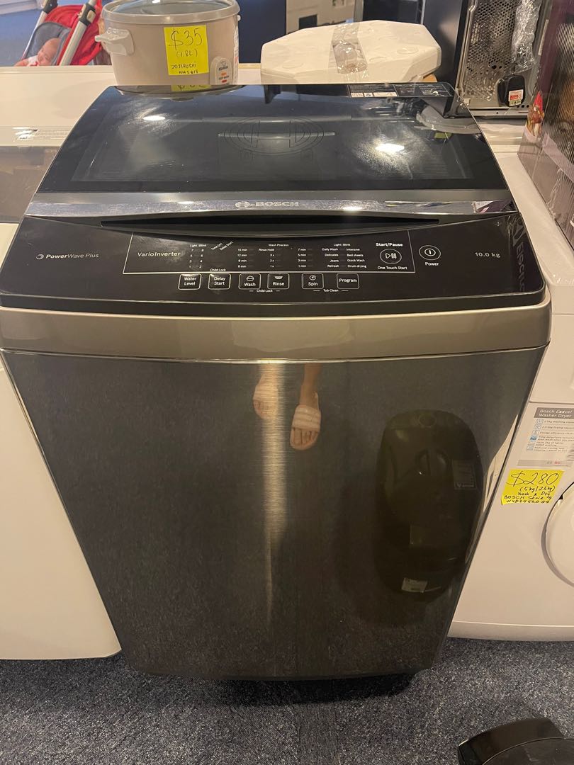 Bosch Serie 4 Washing machine, top loader 10 kg 680 rpm WOA104X0SG, TV & Home Appliances