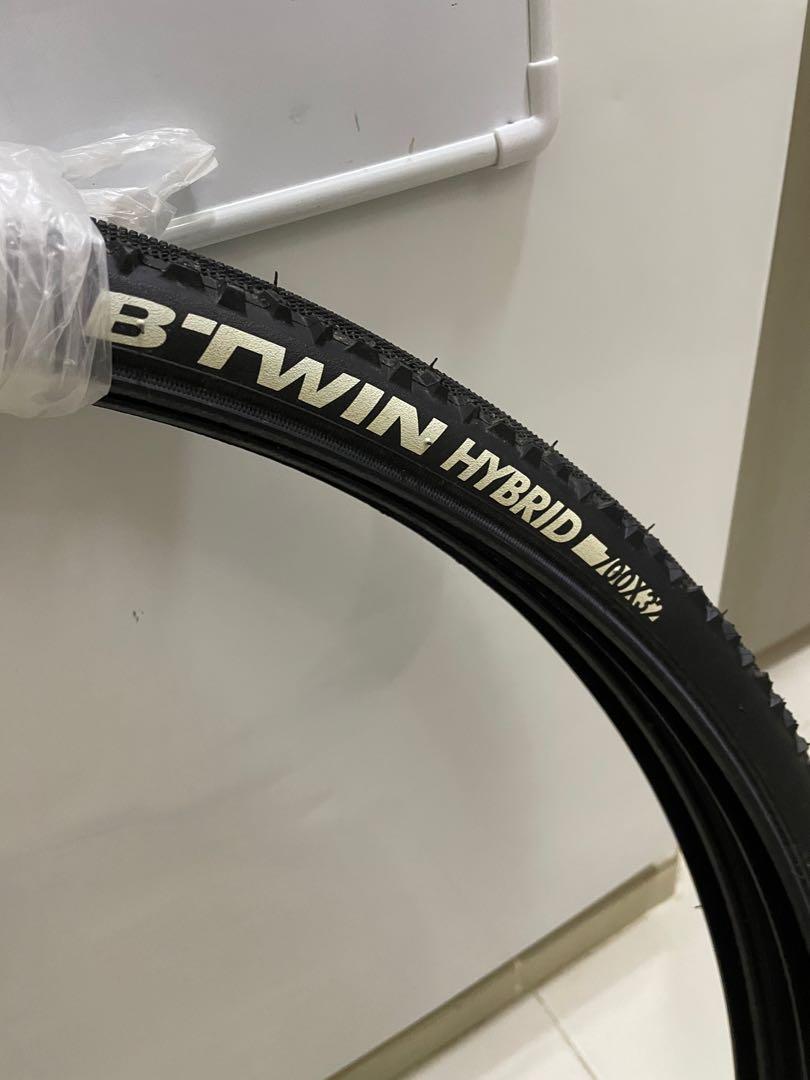 Btwin gravel hybrid tyres 700x32 