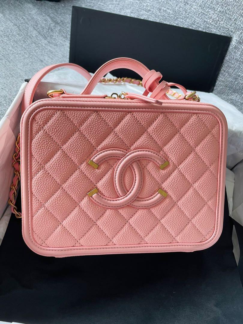 REDUCED PRICE] Chanel Filigree Vanity Case A93343, Women's Fashion, Bags &  Wallets, Shoulder Bags on Carousell