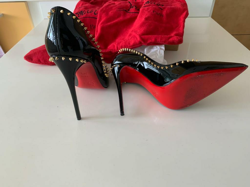 Red bottom clearance studded heels