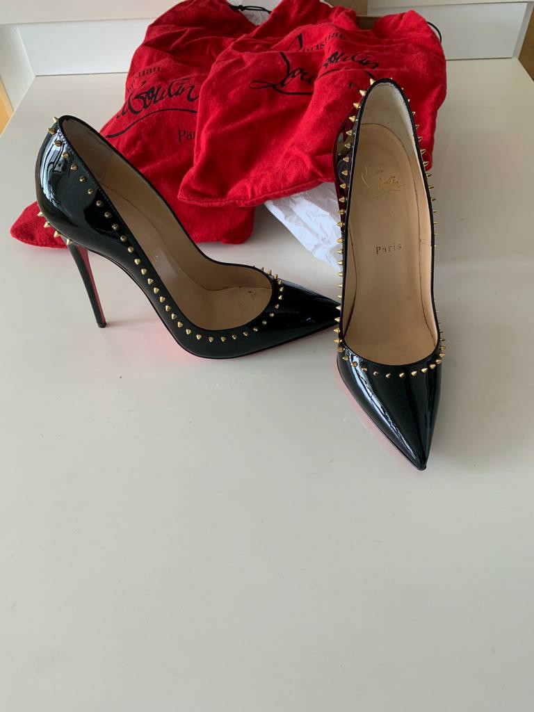 Red stud shop heels
