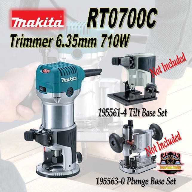 Makita RT0700C 6mm-8mm 1/4 Trimmer Router Tool (710W / 220V / 60Hz)