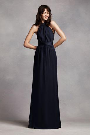 Chiffon halter clearance gown