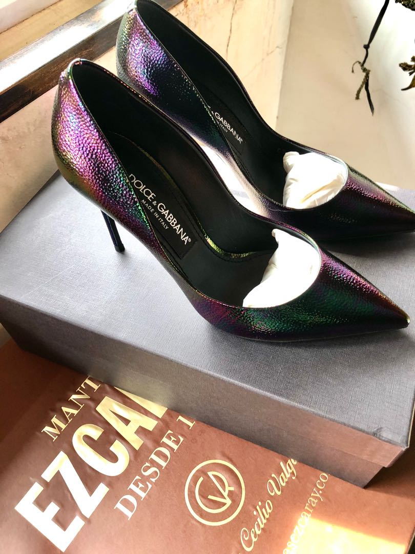 Purple iridescent clearance heels