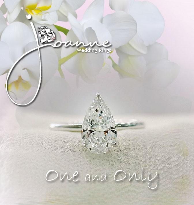 Engagement Ring / Tear drop Ring /Solitaire Ring / We accept Credit