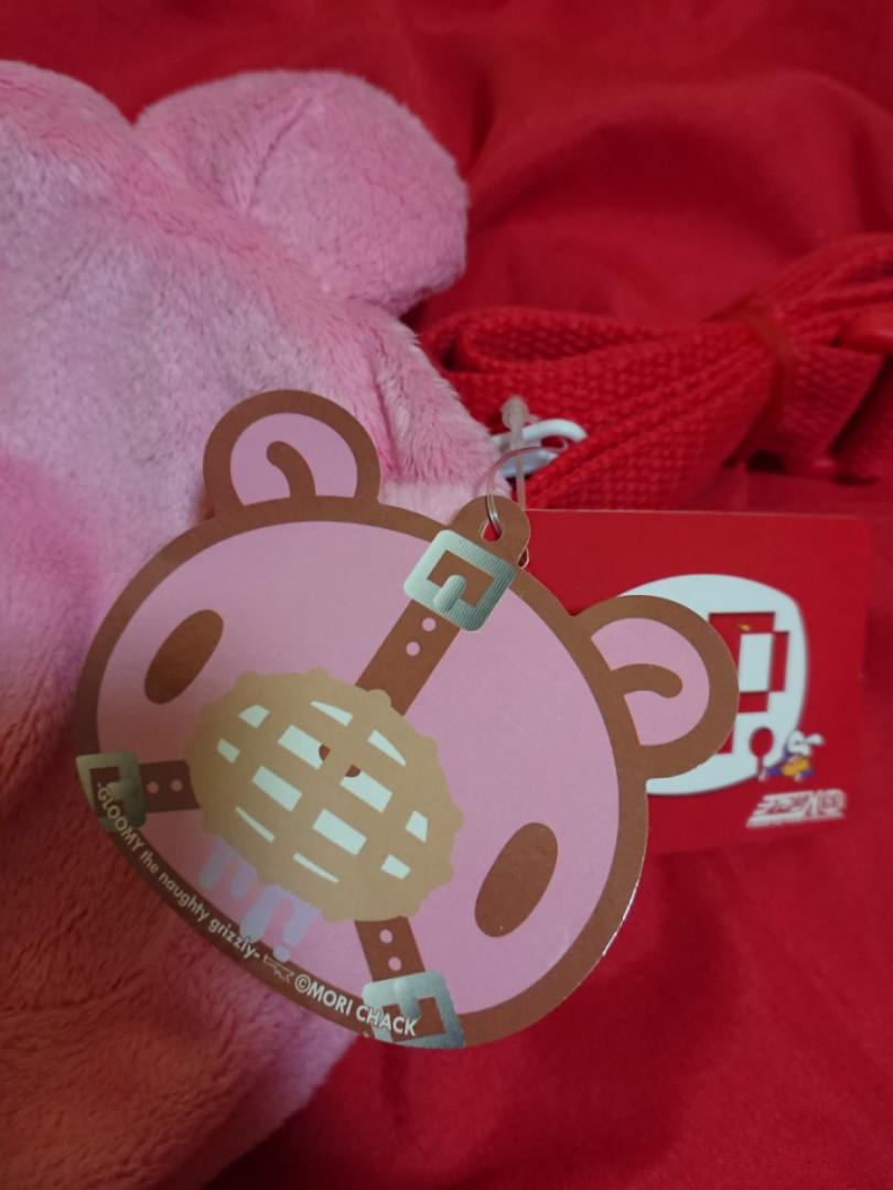Gloomy bear pouch (Category: J-Wave Merchandise) located in Singapore. Submitted by misuke (Listing ID 1136845930, Image 2). Description: Authentic from Japan. About 19cm by 14cm tags: blood, bear, cute, pink, pouchette, hand, bag, sling, gurumi, chax, chaxx, japan, red, card, holder, wallet, purse, japanese.