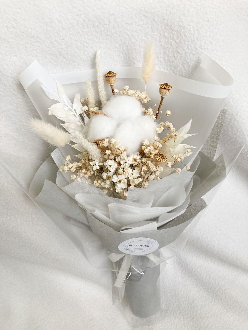 Graduation Flower Bouquet Korean Style Dried Cotton Flowers