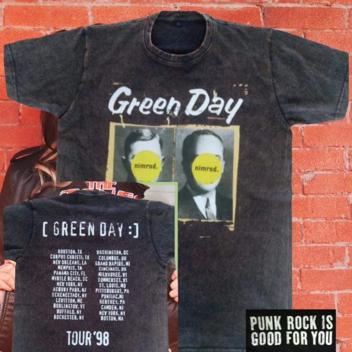 Green Day Nimrod Tour 1998 - New Vintage Band T shirt - Vintage Band Shirts