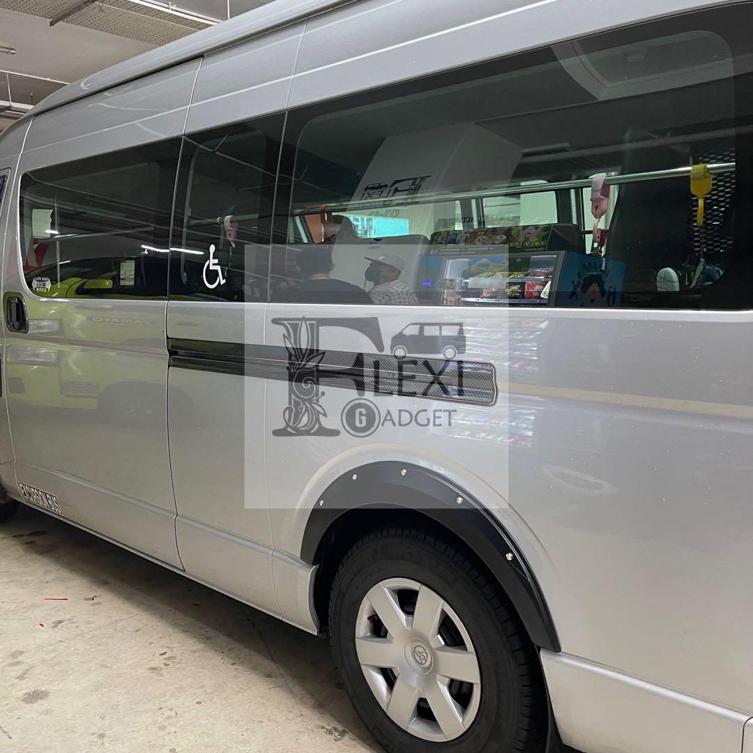 Hiace Slide Rail Chrome / Carbon Trim / Hiace Accessories / Hiace Side