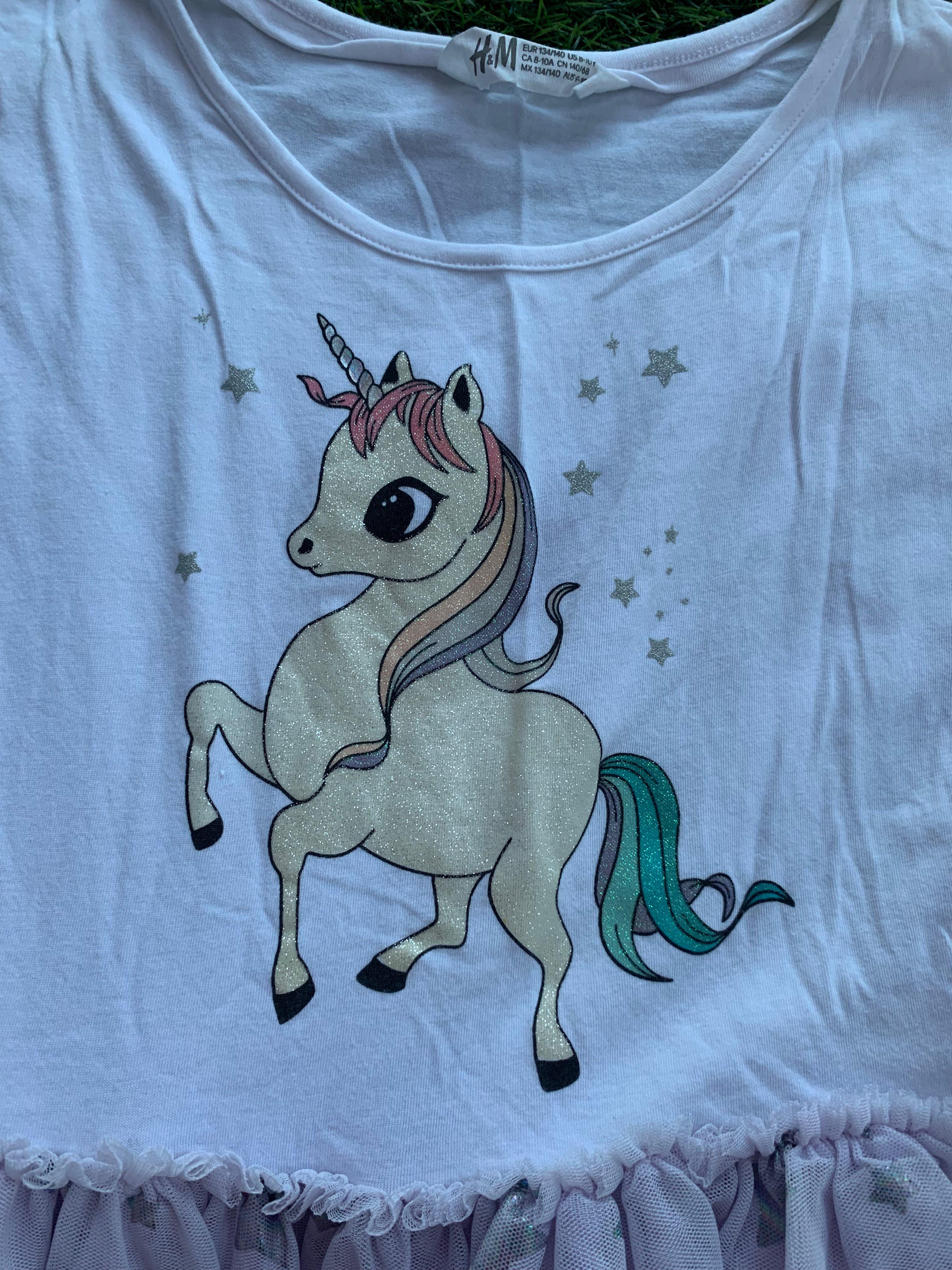 H M girls unicorn dress sz 8 10 year old Babies Kids Babies