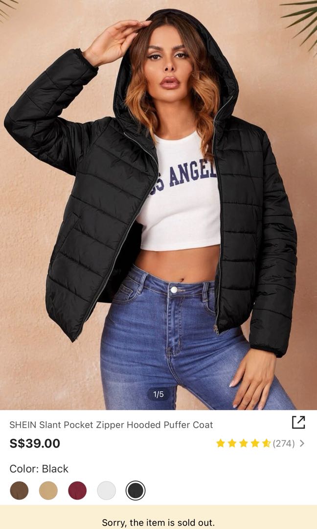 black hooded coat