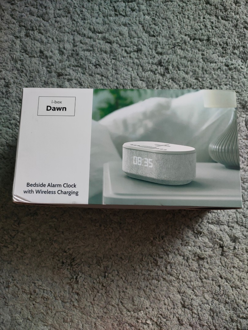 ibox Dawn Bedside Alarm Clock and Radio with Wireless Charging, Audio