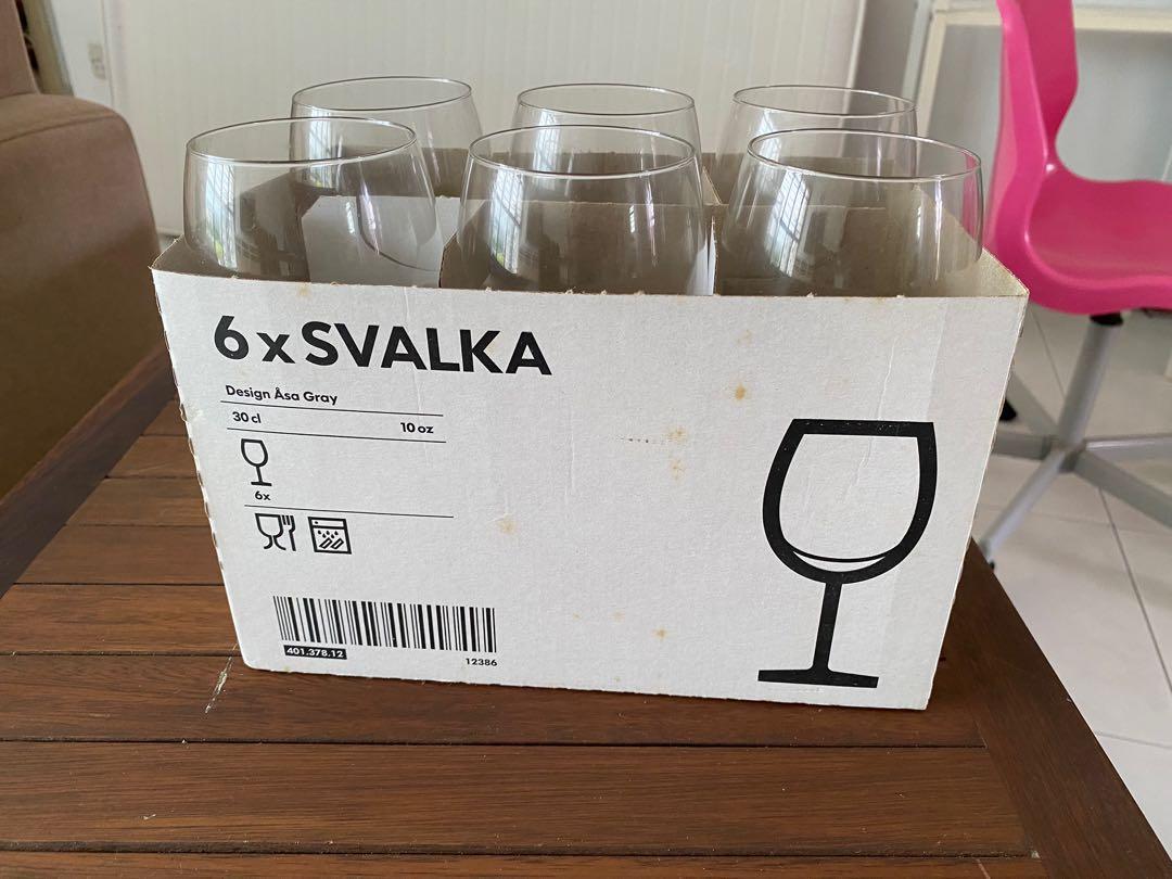 IKEA Svalka wine glass x6, Furniture & Home Living, Kitchenware