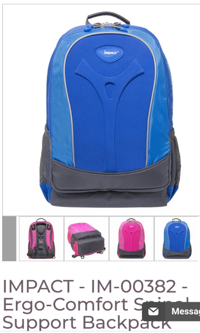 IMPACT ERGONOMIC SCHOOL BAG (BLUE), Men's Fashion, Bags, Backpacks on