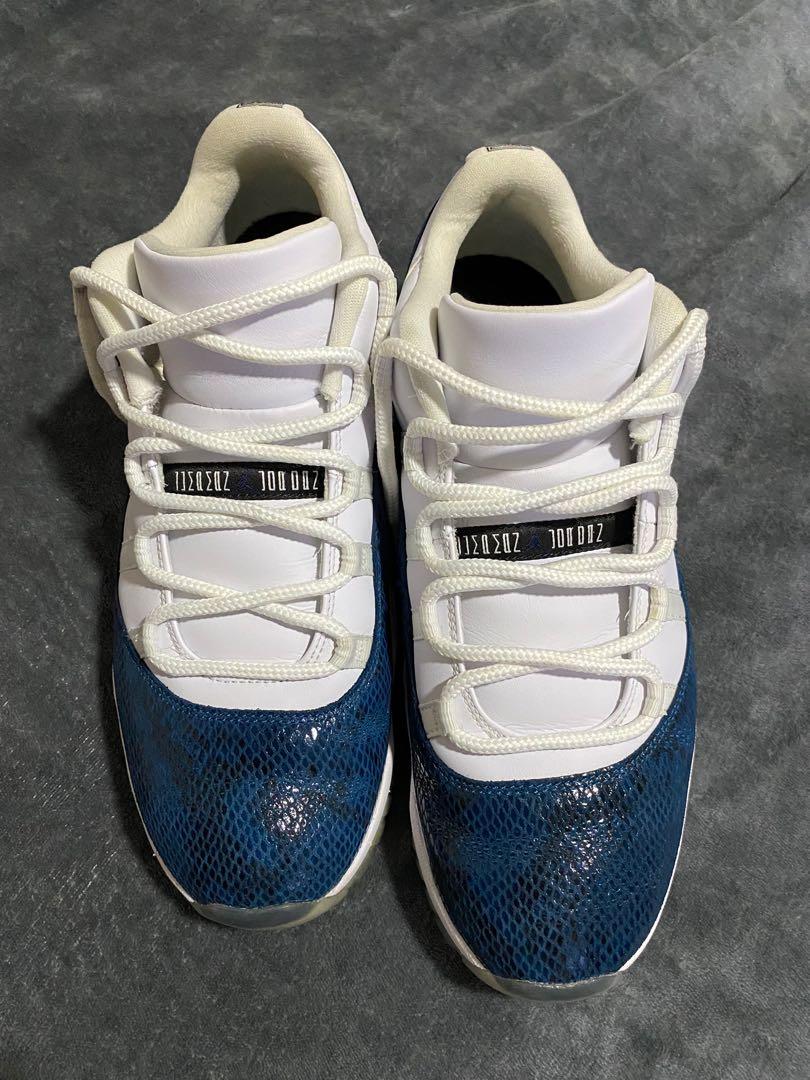 Jordan 11 clearance snakeskin blue mens
