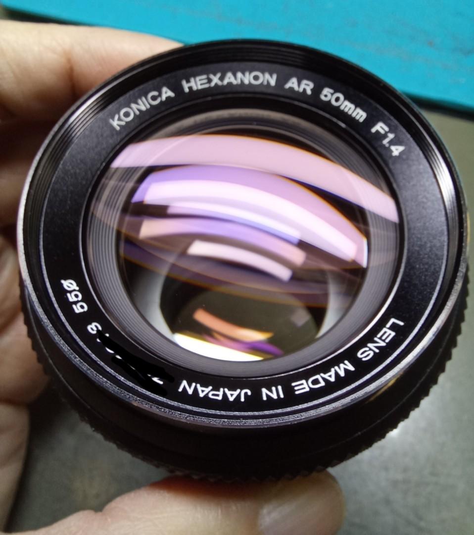 KONICA HEXANON AR 50mm F1.4(AR MOUNT), 攝影器材, 鏡頭及裝備- Carousell