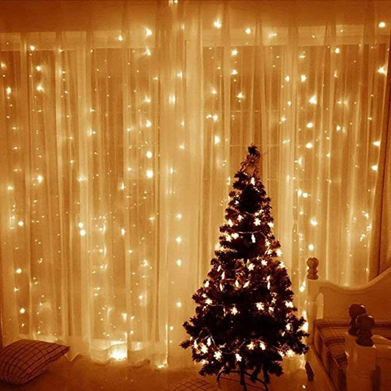 3.5M USB+Battery Remote control Christmas LED String Curtain Light