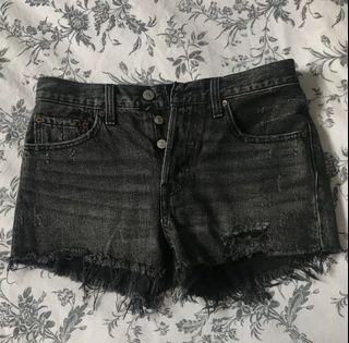 Levi's 501 Shorts - Trashed Black