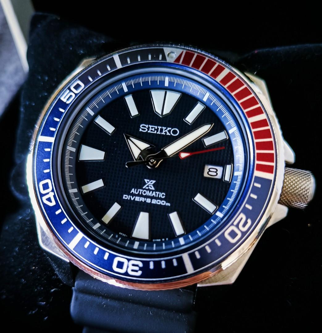 LNIB] Seiko Samurai Pepsi 🔵🔴 Automatic Prospex Divers Watch SRPB53K1  SRPB53, Men's Fashion, Watches & Accessories, Watches on Carousell