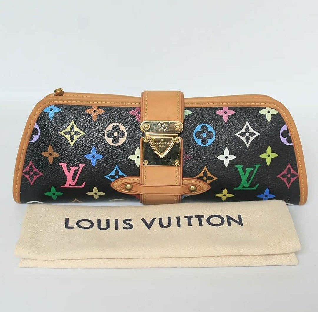 Louis Vuitton Black Multicolor Shirley Clutch
