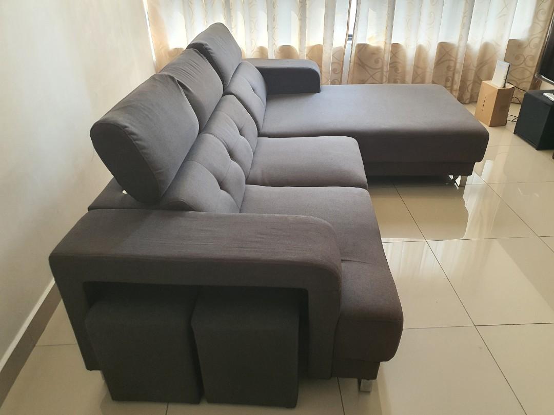 Lshape Sofa untuk dijual, Furniture & Home Living, Furniture, Sofas on