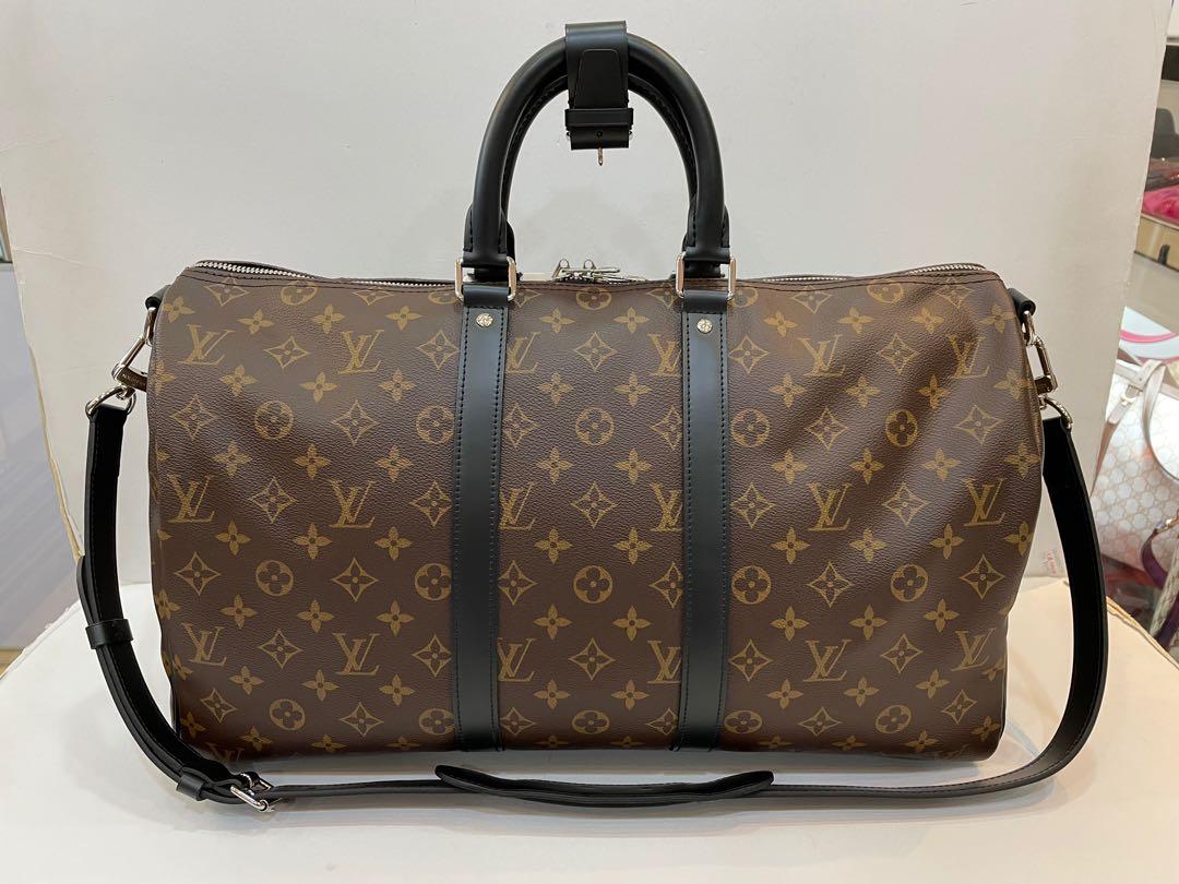 3D model Louis Vuitton Bag Keepall Bandouliere 45 Monogram Macassar VR / AR  / low-poly