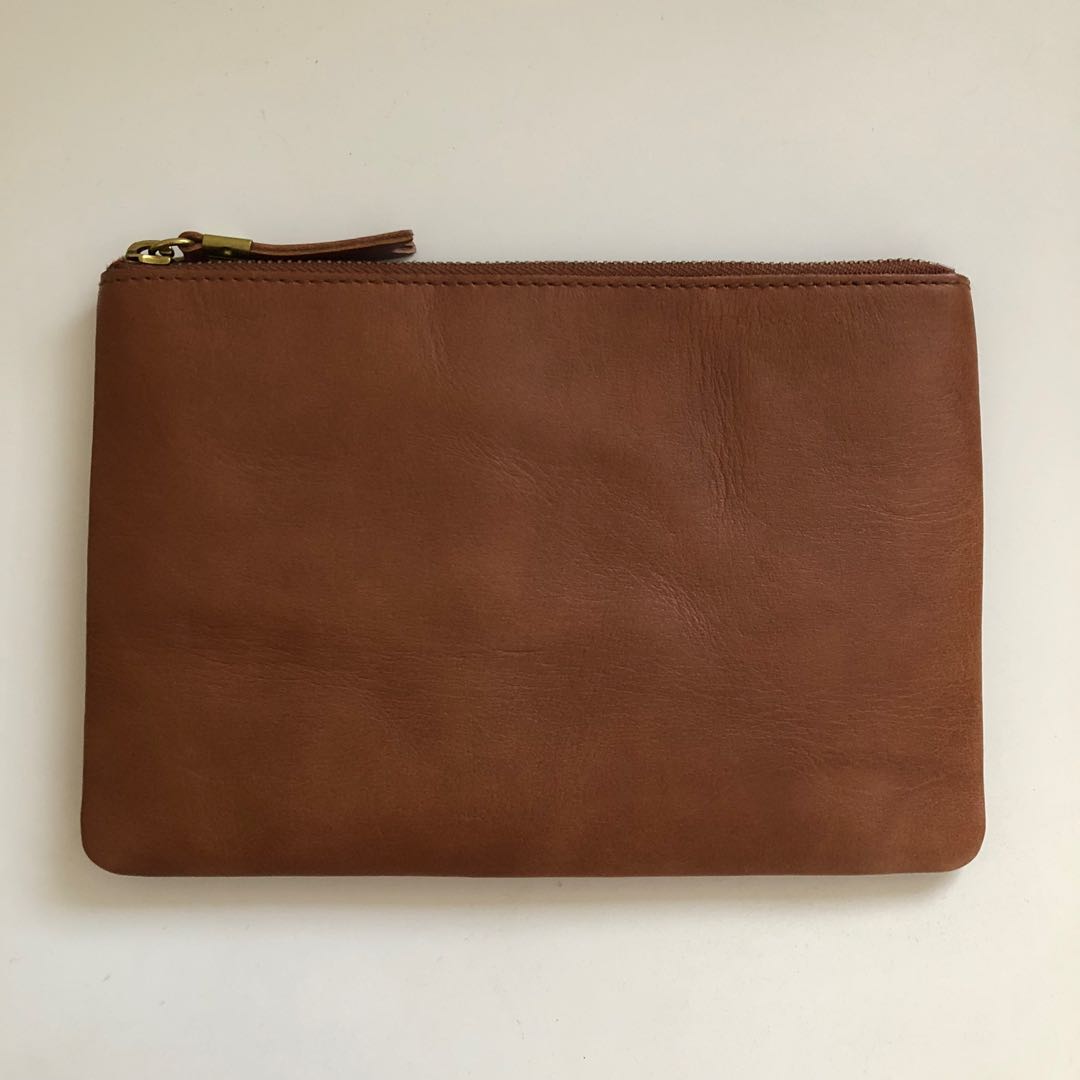 madewell leather pouch