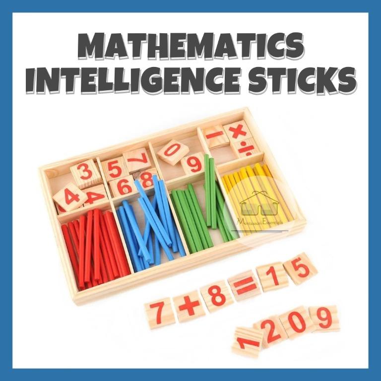 1Set wooden toys mathematical intelligence stick preschool educational toys HK 