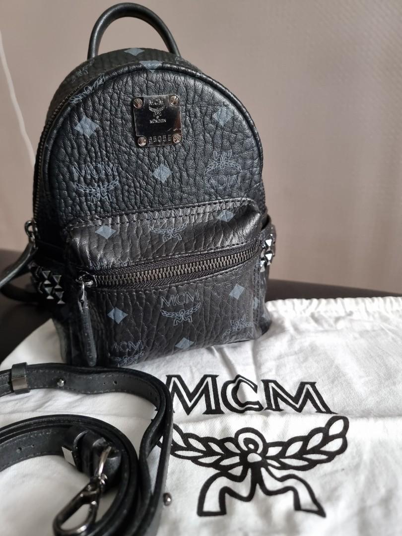 Mcm stark side studs bebe boo backpack in visetos best sale