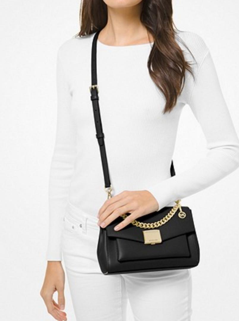 Medium top leather crossbody