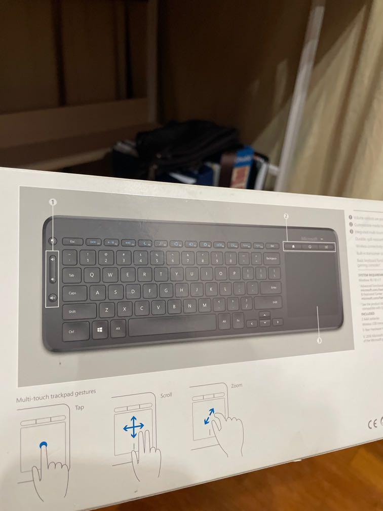 Microsoft keyboard (Category: Computer Keyboard) located in Singapore. Submitted by power.seller (Listing ID 1136822221, Image 2). Description: All in one media keyboard , great for smart tvs. Hardly used. Condition 9.25/10. .