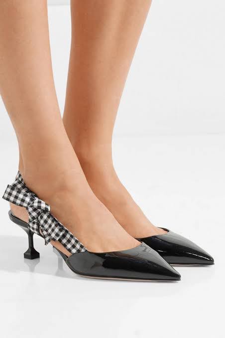 Miu miu gingham slingbacks store